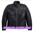 Harley-Davidson® Mens Valor Font Black Leather Jacket